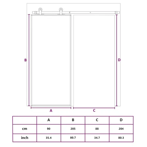 Klizna vrata zlatna 90 x 205 cm prozirno staklo ESG i aluminij - Zlatno 90 x 205 cm 5 vodoravnih šipki Cijena