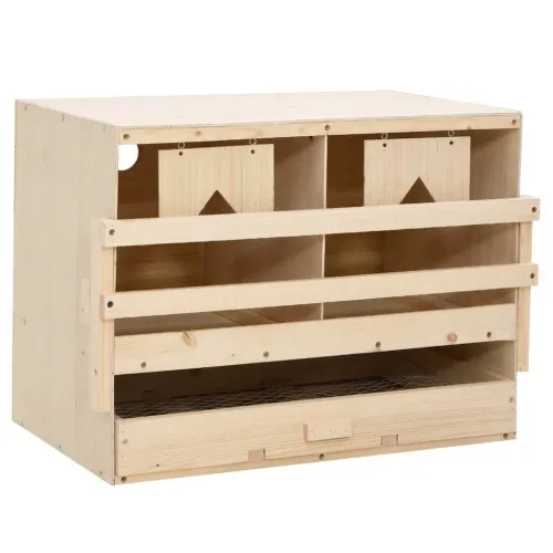 Gnijezdo za kokoši s 2 odjeljka 63x40x45 cm masivna borovina - 63 x 40 x 45 cm Cijena