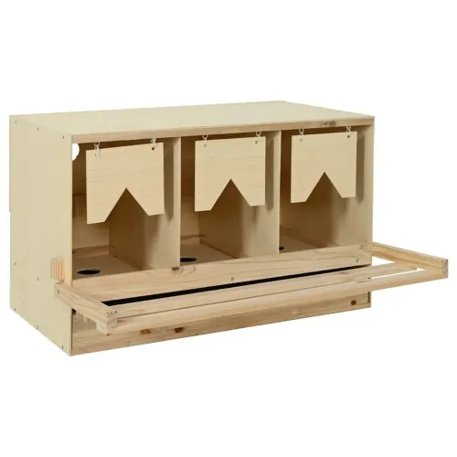 Gnijezdo za kokoši s 3 odjeljka 96x40x45 cm masivna borovina - 96 x 40 x 45 cm Cijena