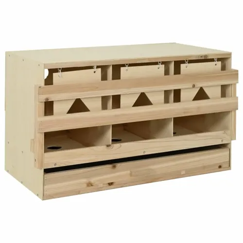 Gnijezdo za kokoši s 3 odjeljka 96x40x45 cm masivna borovina - 96 x 40 x 45 cm Cijena