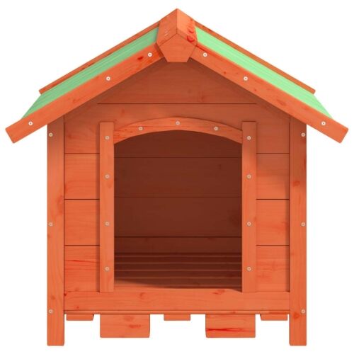 Kućica za pse smeđa 65 x 65 x 61,5 cm od masivne borovine - Smeđa 1 Smeđa Cijena