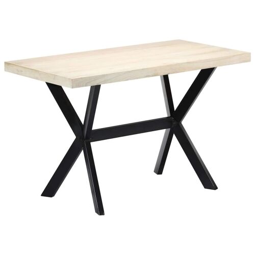 Blagovaonski stol bijeli 120x60x75 cm od masivnog drva manga - Bijela 120 x 60 x 75 cm 1 Cijena