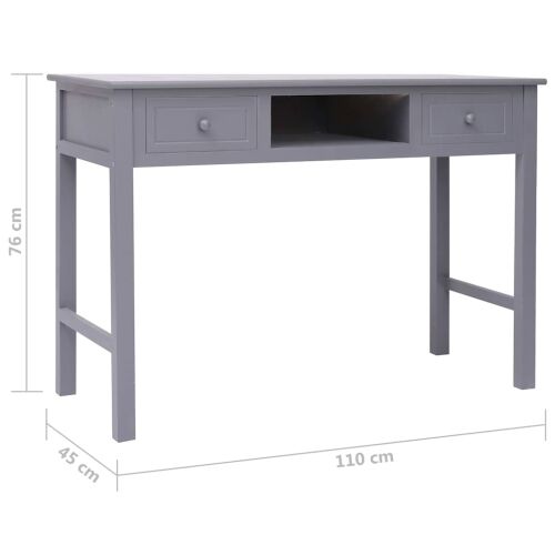 Pisaći stol sivi 110 x 45 x 76 cm drveni - Siva Siva Cijena