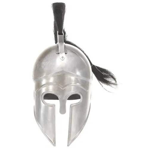 Antikna replika grčke ratničke kacige za LARP srebrna čelična - Model 10 Cijena