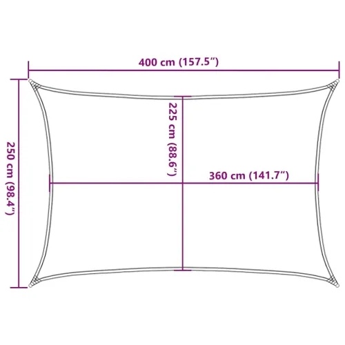 Jedro za zaštitu od sunca 160 g/m² terakota 2,5 x 4 m HDPE - Terakota 2.5 x 4 m Cijena