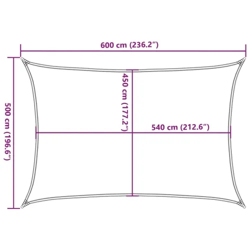 Jedro za zaštitu od sunca 160 g/m² terakota 5 x 6 m HDPE - Terakota 5 x 6 m Cijena
