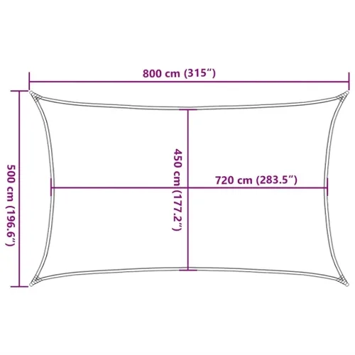 Jedro za zaštitu od sunca 160 g/m² crveno 5 x 8 m HDPE - Crvena 5 x 8 m Cijena