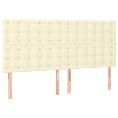 Boxspring - Krevet s oprugama i madracem krem 160x200 cm od umjetne kože - Krema 160 x 200 cm gumbi Krema Cijena