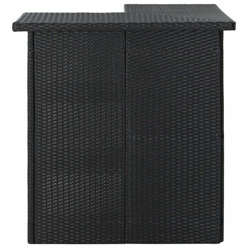 Kutni barski stol crni 100 x 50 x 105 cm od poliratana - Crna 1 Crna Cijena