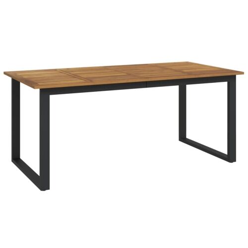 Vrtna garnitura - 5-dijelni vrtni blagovaonski set od bagremovog drva i metala - Crna Dužina stola 180 cm 4 Dužina stola 180 cm Cijena