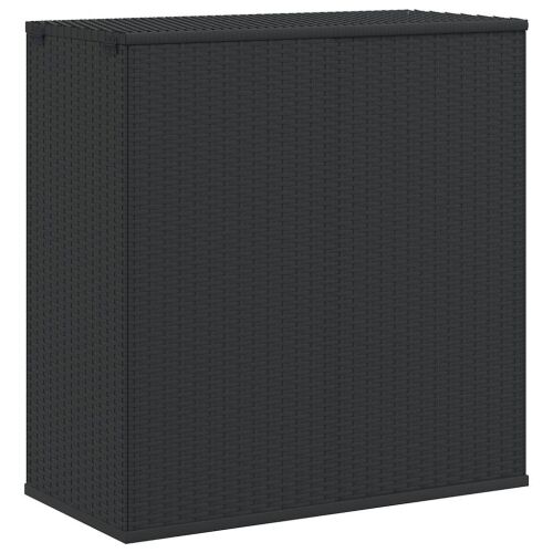 Kutija za vrtne jastuke od PE ratana 100 x 49 x 103,5 cm crna - Crna 100 x 49 x 103.5 cm Crna 100 x 49 x 103.5 cm Cijena