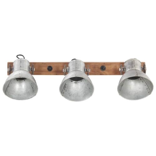 Industrijska zidna svjetiljka srebrna 65 x 25 cm E27 - Srebrno 1 1 Ravno – 3 sjenila Cijena