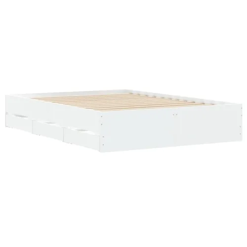 Okvir kreveta s ladicama bez madraca bijeli 135x190 cm - Bijela 135 x 190 cm Cijena
