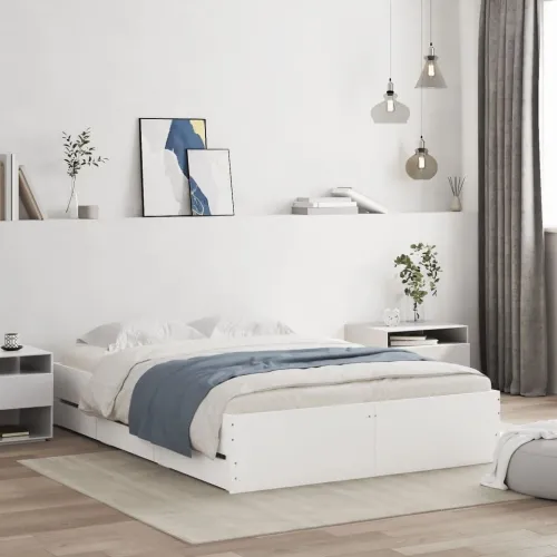 Okvir kreveta s ladicama bez madraca bijeli 120x190 cm - Bijela 120 x 190 cm Cijena