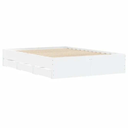 Okvir kreveta s ladicama bez madraca bijeli 120x190 cm - Bijela 120 x 190 cm Cijena
