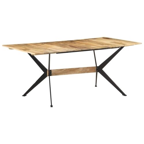 Blagovaonski stol 180 x 90 x 76 cm od masivnog drva manga - Svjetlosmeđa 1 Svjetlosmeđa Cijena