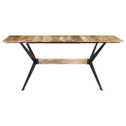 Blagovaonski stol 180 x 90 x 76 cm od masivnog drva manga - Svjetlosmeđa 1 Svjetlosmeđa Cijena