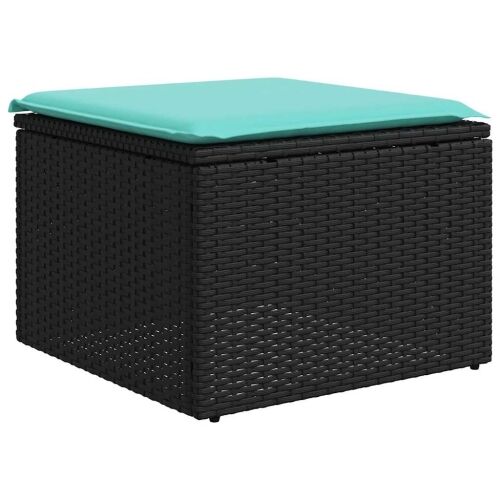 11-dijelni vrtni set s jastucima crni poliratan - Crna 2x corner + table + 6x middle + 2x sofa 1 Crna Cijena