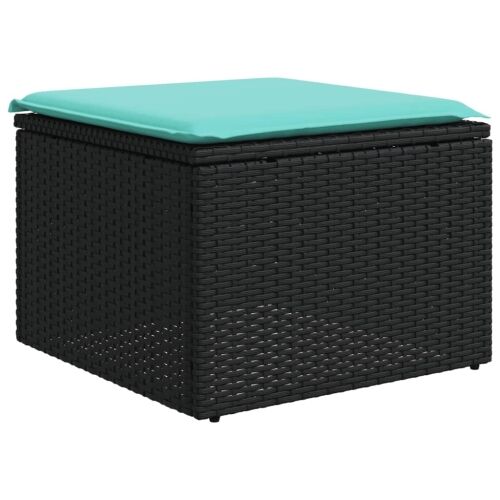 11-dijelni vrtni set s jastucima crni poliratan - Crna 2x corner + 2x sofa + table + 6x middle 1 Crna Cijena