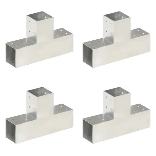 Spojnici za stupove u T-obliku 4 kom pocinčani metal 81 x 81 mm - 81 x 81 mm 4 Oblik slova T Cijena