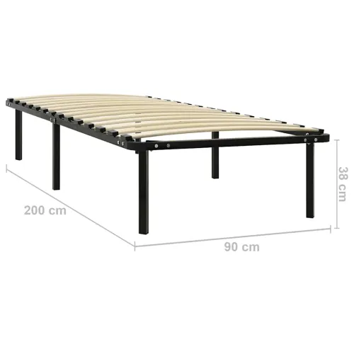Okvir za krevet crni metalni 90 x 200 cm - 90 x 200 cm Cijena