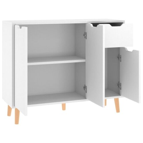 Komoda bijela 90 x 30 x 72 cm konstruirano drvo - Bijela 1 Bijela Cijena