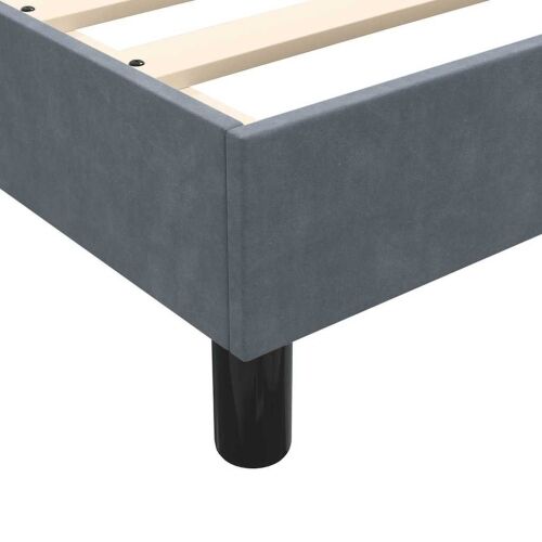 Boxspring - Krevet s oprugama i madracem tamnosivi 160x210 cm baršunasti - Tamno siva 160 x 210 cm Okomite pruge Tamno siva Cijena