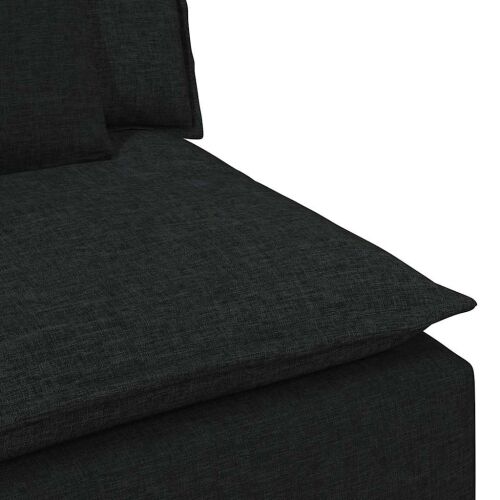 Modularna sofa s jastucima crna - Crna Cijena