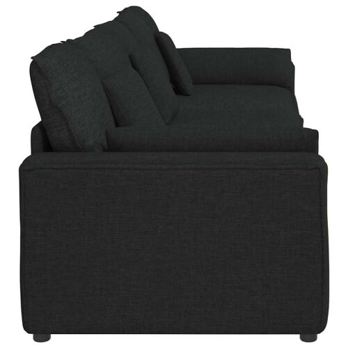 Modularna sofa s jastucima crna - Crna Cijena