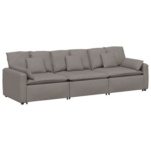 Modularna sofa s jastucima boje taupe - Sivo-smeđa Sivo-smeđa Cijena