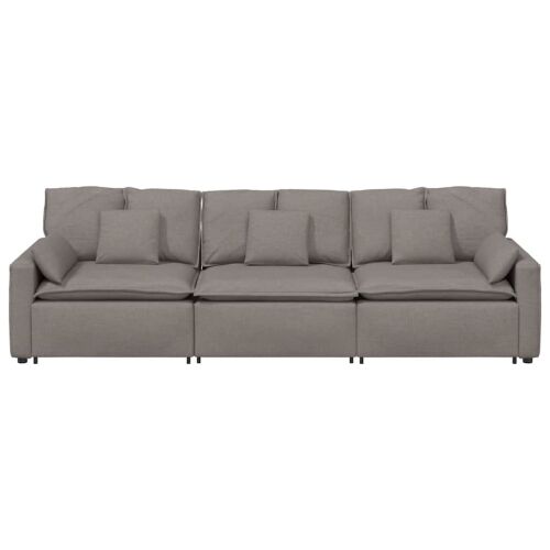 Modularna sofa s jastucima boje taupe - Sivo-smeđa Sivo-smeđa Cijena