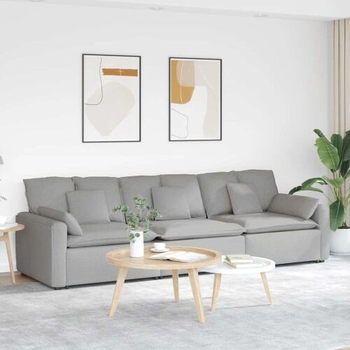 Modularna sofa s jastucima, sive boje - Oblačnosiva Cijena