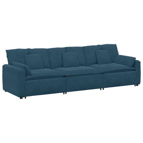 Modularna sofa s jastucima plava - Plava Cijena