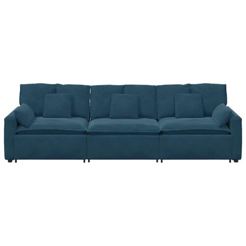 Modularna sofa s jastucima plava - Plava Cijena