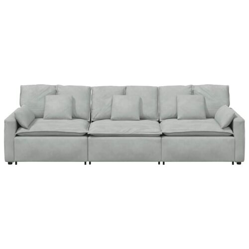 Modularna sofa s jastucima svijetlosiva - Svjetlosiva Svjetlosiva Cijena