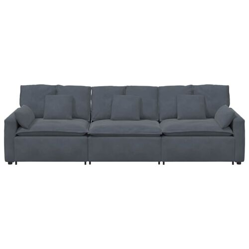 Modularna sofa s jastucima tamno siva - Tamno siva Tamno siva Cijena