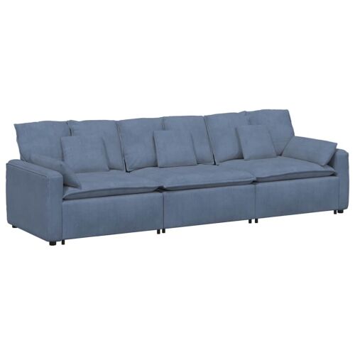 Modularna sofa s jastucima plava - Plava Cijena