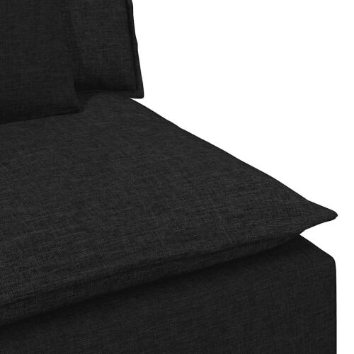 Modularna sofa s jastucima crna - Crna Cijena