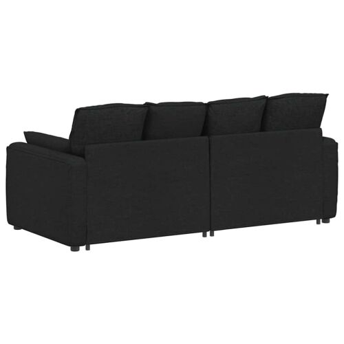 Modularna sofa s jastucima crna - Crna Cijena
