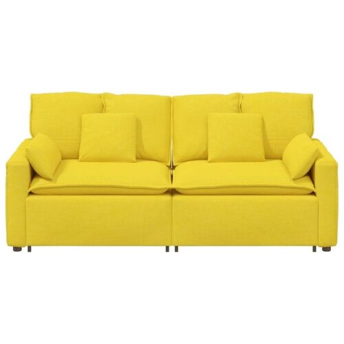 Modularna sofa s jastucima svijetložuta - Svjetložuta Svjetložuta Cijena
