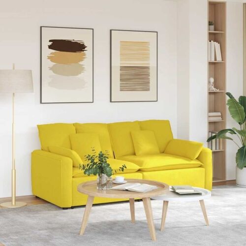 Modularna sofa s jastucima svijetložuta - Svjetložuta Svjetložuta Cijena