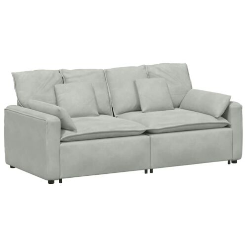 Modularna sofa s jastucima svijetlosiva - Svjetlosiva Svjetlosiva Cijena