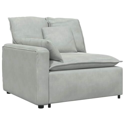 Modularna sofa s jastucima svijetlosiva - Svjetlosiva Svjetlosiva Cijena