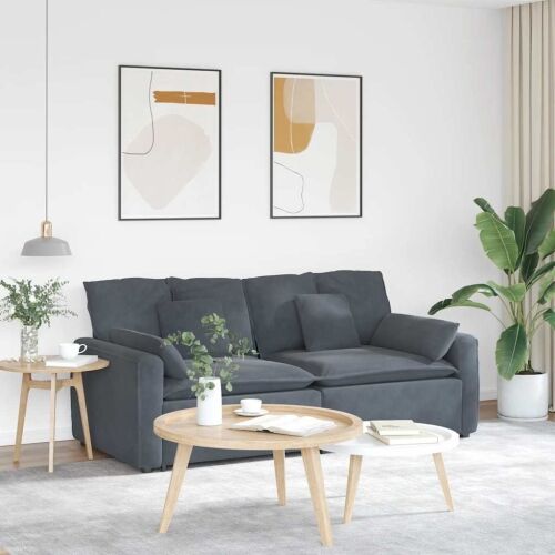Modularna sofa s jastucima tamno siva - Tamno siva Tamno siva Cijena