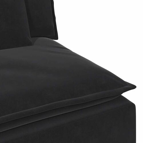 Modularna sofa s jastucima crna - Crna Cijena