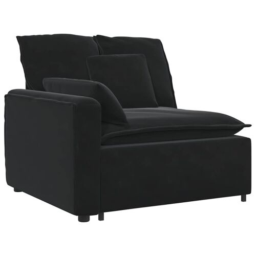 Modularna sofa s jastucima crna - Crna Cijena