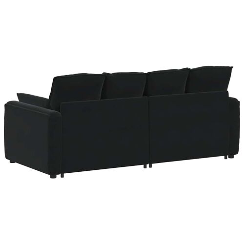 Modularna sofa s jastucima crna - Crna Cijena