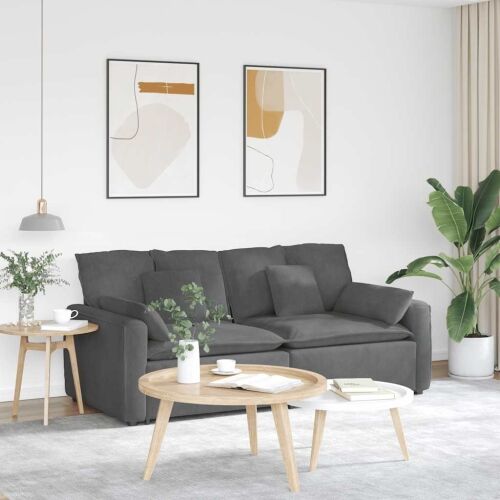 Modularna sofa s jastucima tamno siva - Tamno siva Tamno siva Cijena