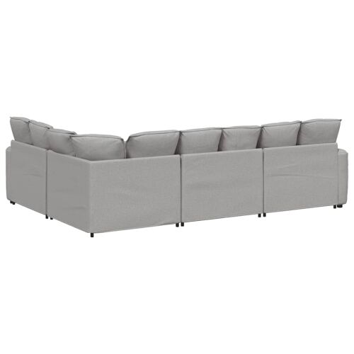 Modularna sofa s jastucima, tkanina, oblak sive boje - Oblačnosiva Oblačnosiva Cijena
