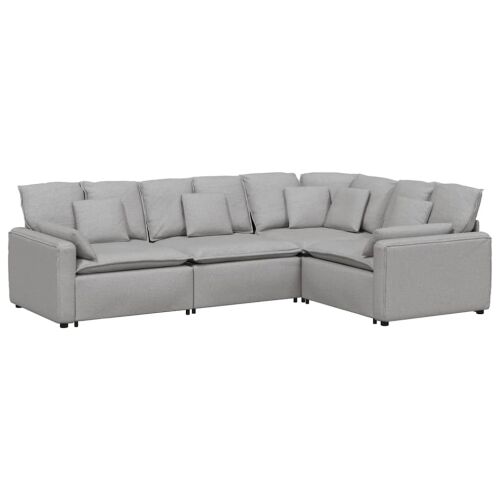 Modularna sofa s jastucima, tkanina, oblak sive boje - Oblačnosiva Oblačnosiva Cijena